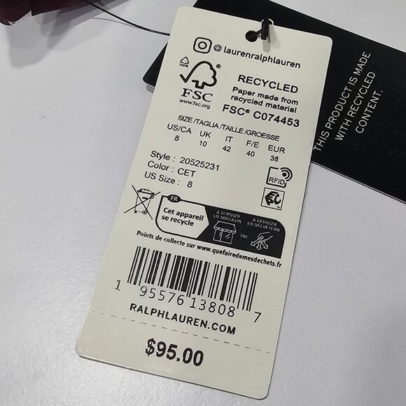 Lauren Ralph Lauren Striped Ring Bandeau Bikini Top - Picture 7 of 9